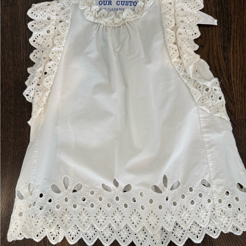 Sea New York White Eyelet Tank Top